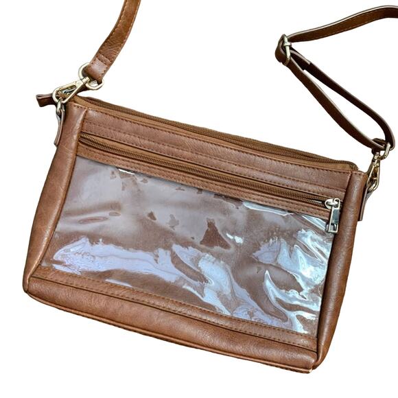 Lucky 7 Handbags - Lucky 7 crossbody display purse in cognac